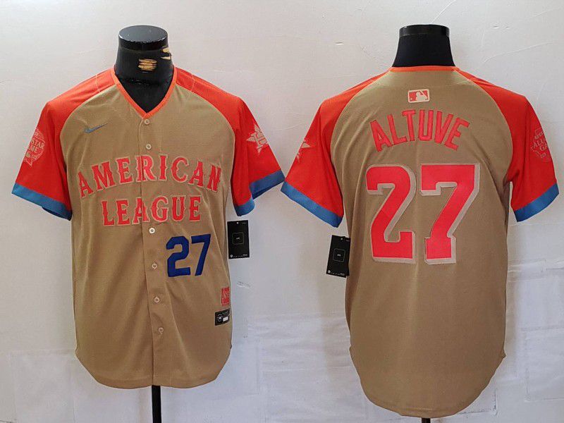 Men Houston Astros #27 Altuve Orange All star 2024 Nike MLB Jersey style 3